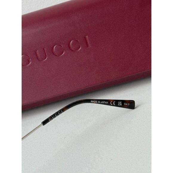 NEW Gucci GG1980S 003 Silver Oval Sunglasses $545